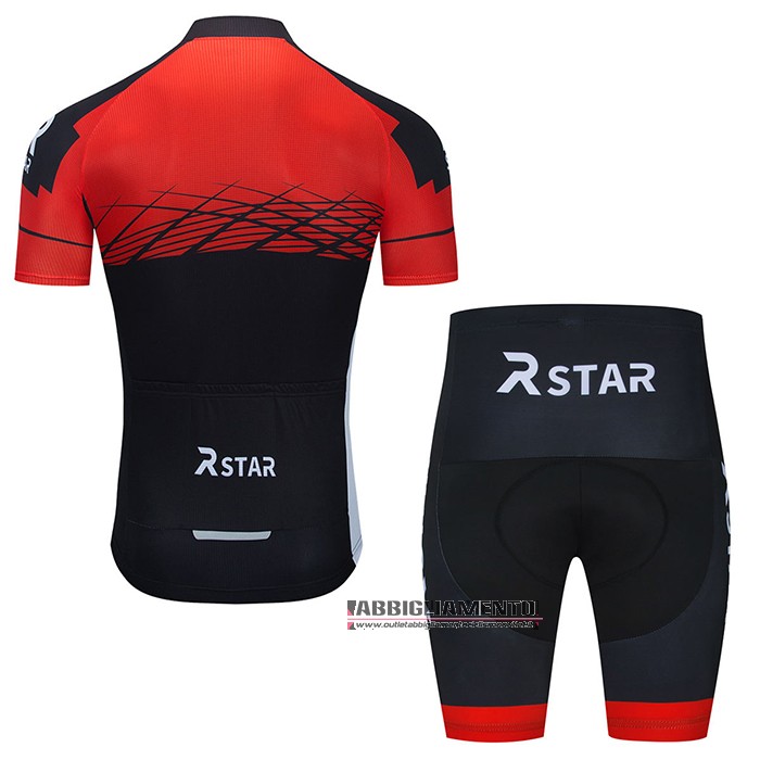 Abbigliamento R Star Manica Corta e Pantaloncino Con Bretelle 2021 Nero Rosso - Clicca l'immagine per chiudere